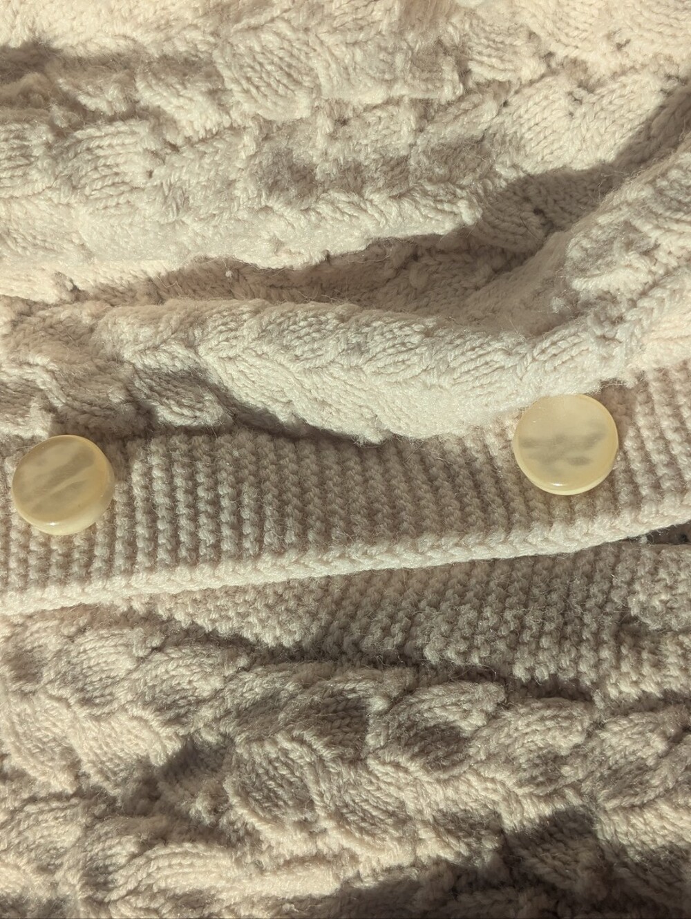 Vintage Sweater Cardigan Cream Medium